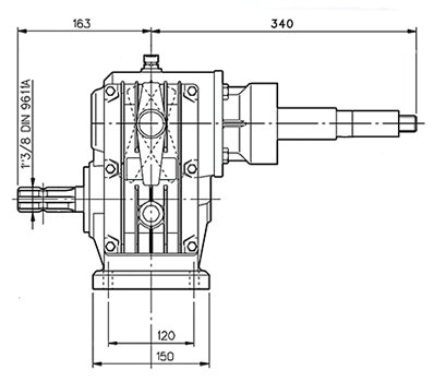 şanzıman m300 teknik çizim yandan