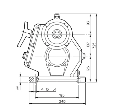 şanzıman m470 teknik çizim karşıdan