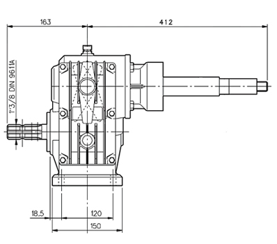 şanzıman m470 teknik çizim yandan